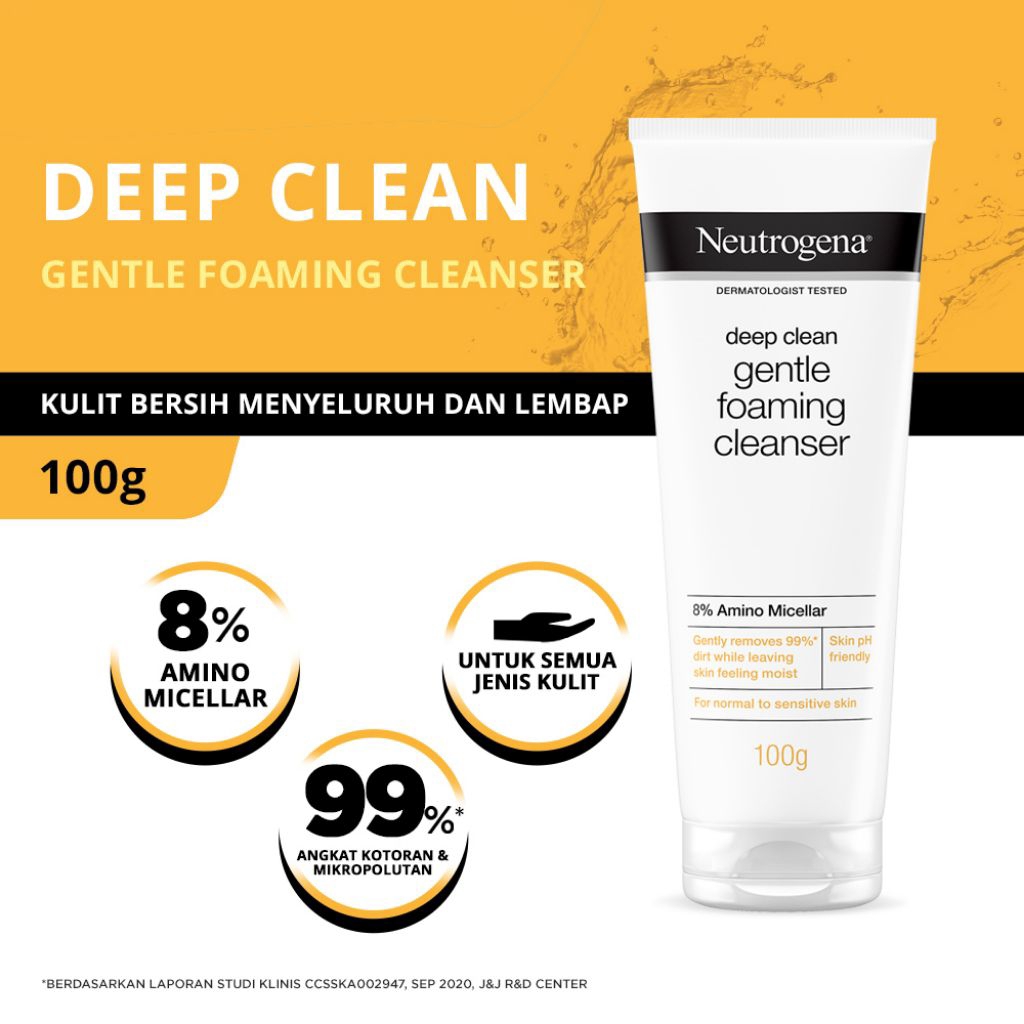Pembersih Wajah NEUTROGENA Deep Clean Acne 100g - Bersihkan Kotoran & Mikropolutan