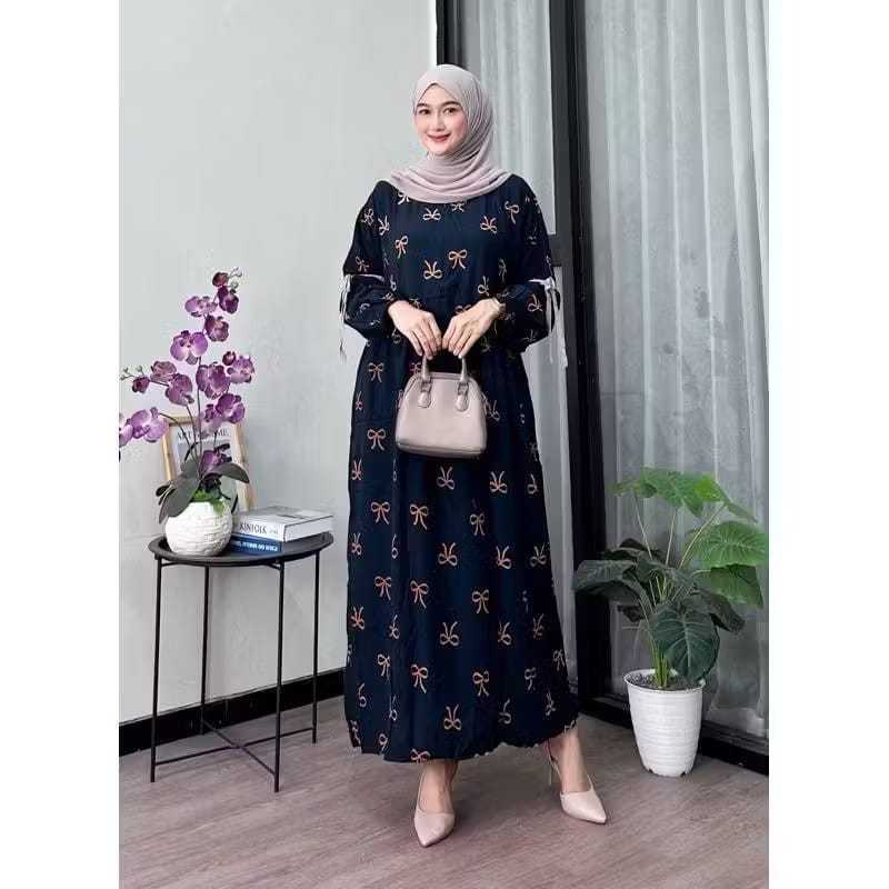 Dress Gamis Pita Model Lengan Balon Premium Busana Muslim Wanita