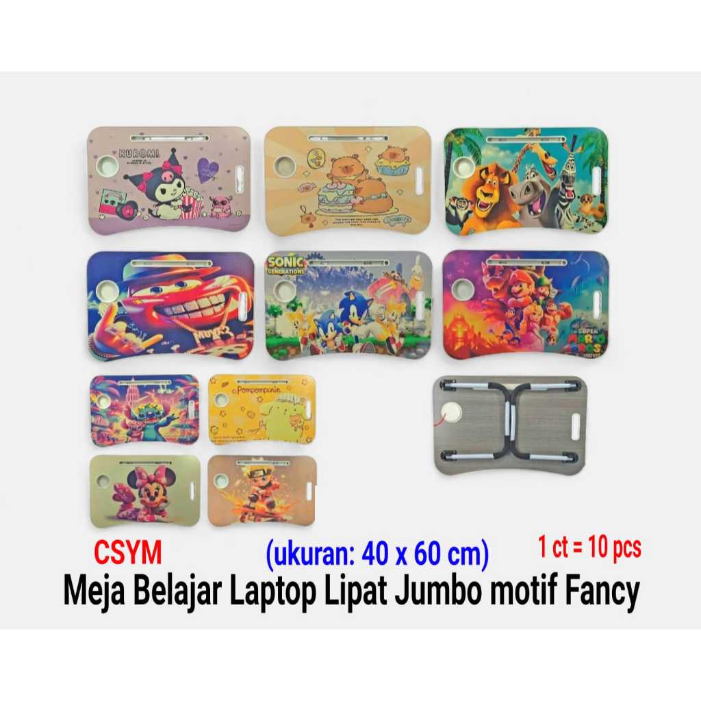ATK Medan Meja Belajar Lipat Portable 1pcs Dewasa dan Anak Untuk Laptop Serbaguna Kaki Aluminium Bah