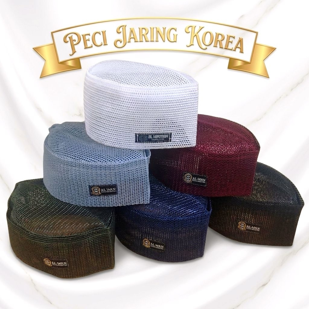 Peci JARING KOREA Murah , Kopiah Jaring Korea Terbaru , Peci Kopiah Haji Jaring Korea , Peci Haji Ja