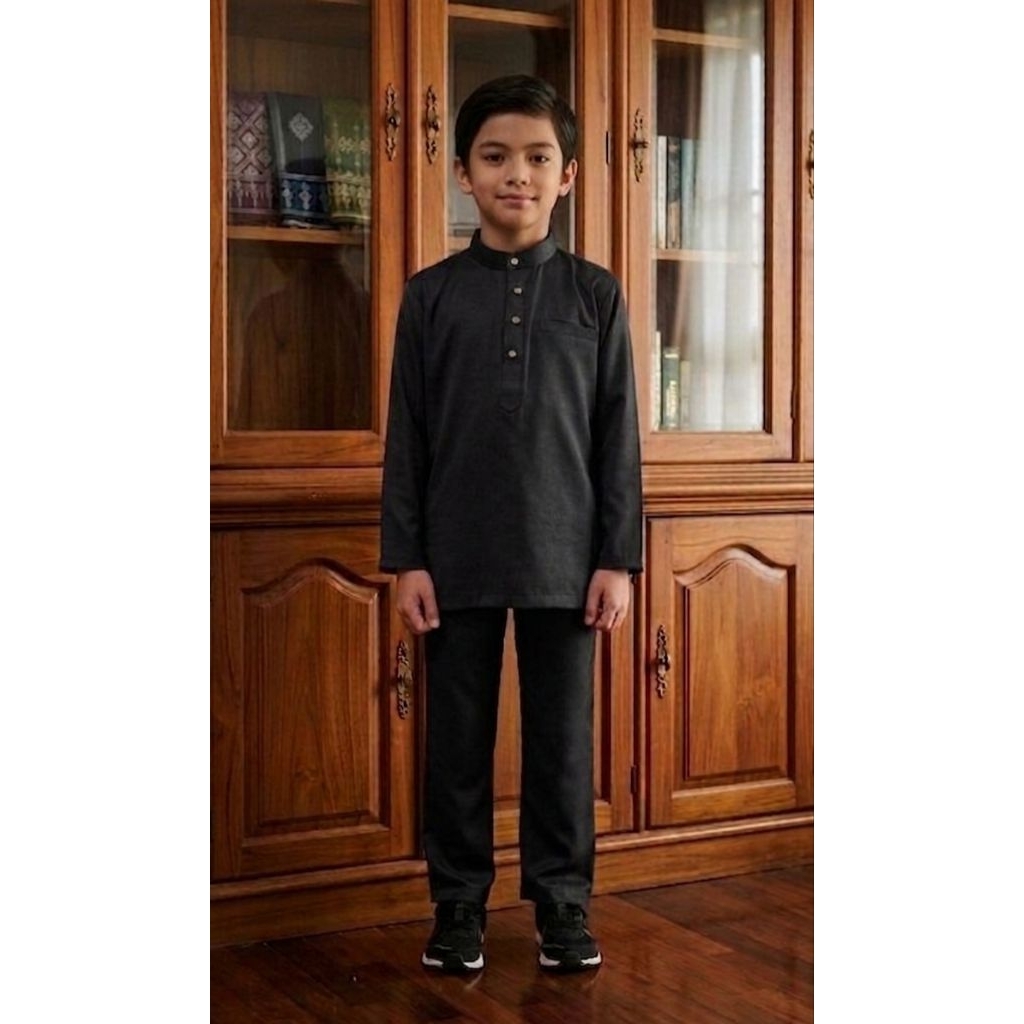 setelan baju kurung melayu usia 3 - 14 thun anak laki laki teluk belanga