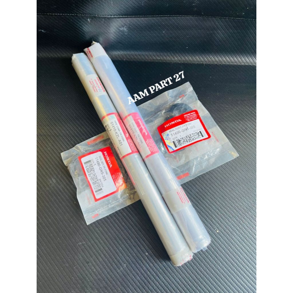 As shock depan sepasang KZL+seal shock+seal tutup abu Honda motor beat fi, Vario 150 Led, Vario 125