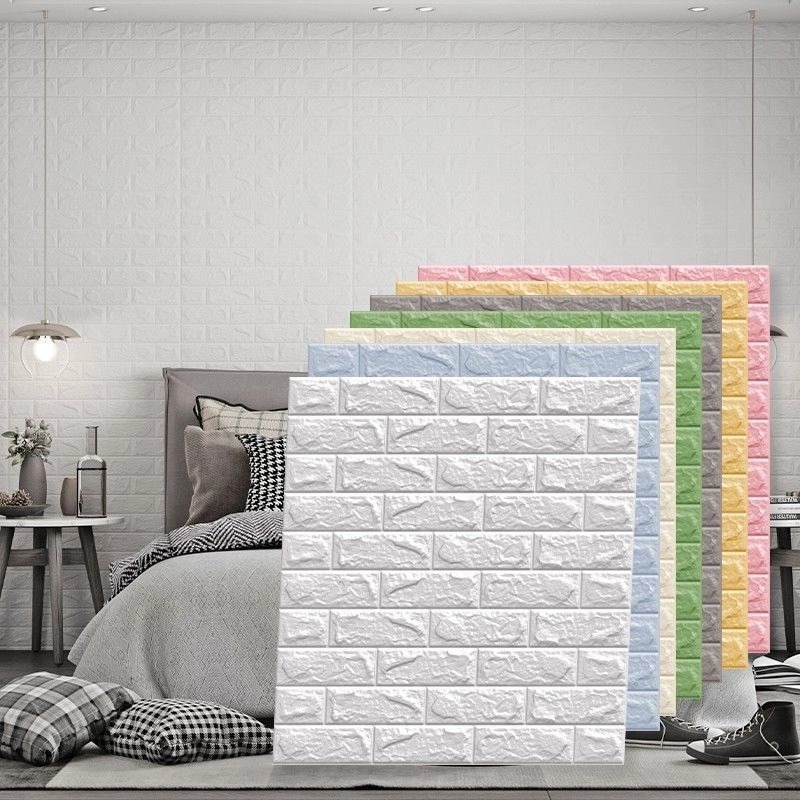 Wallpaper 3D Foam Batu Bata / Sticker Dinding Timbul Dinding 3D Foam / Wallpaper Dinding 3D