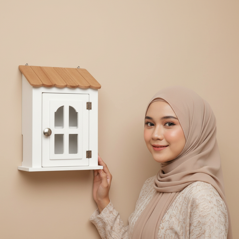 Box Pln Kayu Atap Miring Estetik dan Minimalis