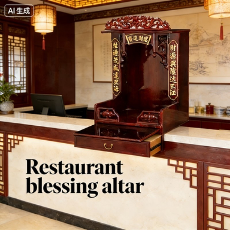 Dewa Bumi Redwood Altar Meja Sembahyang Umah 12 Inch Altar Keagamaan