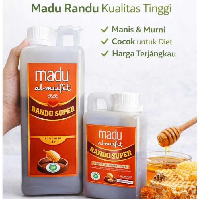 Madu Randu Super 1 KG - Madu Randu Asli - Madu Randu Murni