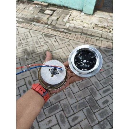 Spedometer Bulat Pnp Batok YL Van2 Taco Speedometer V Digital Analog Variasi Motor Classic Custom