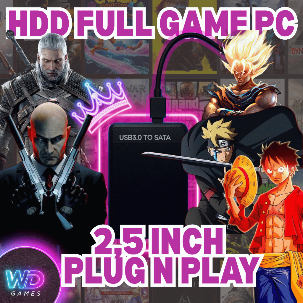 HDD HARDDISK EKSTERNAL FULL GAME PC/LAPTOP PLUG N PLAY – BEBAS REQUEST GAME