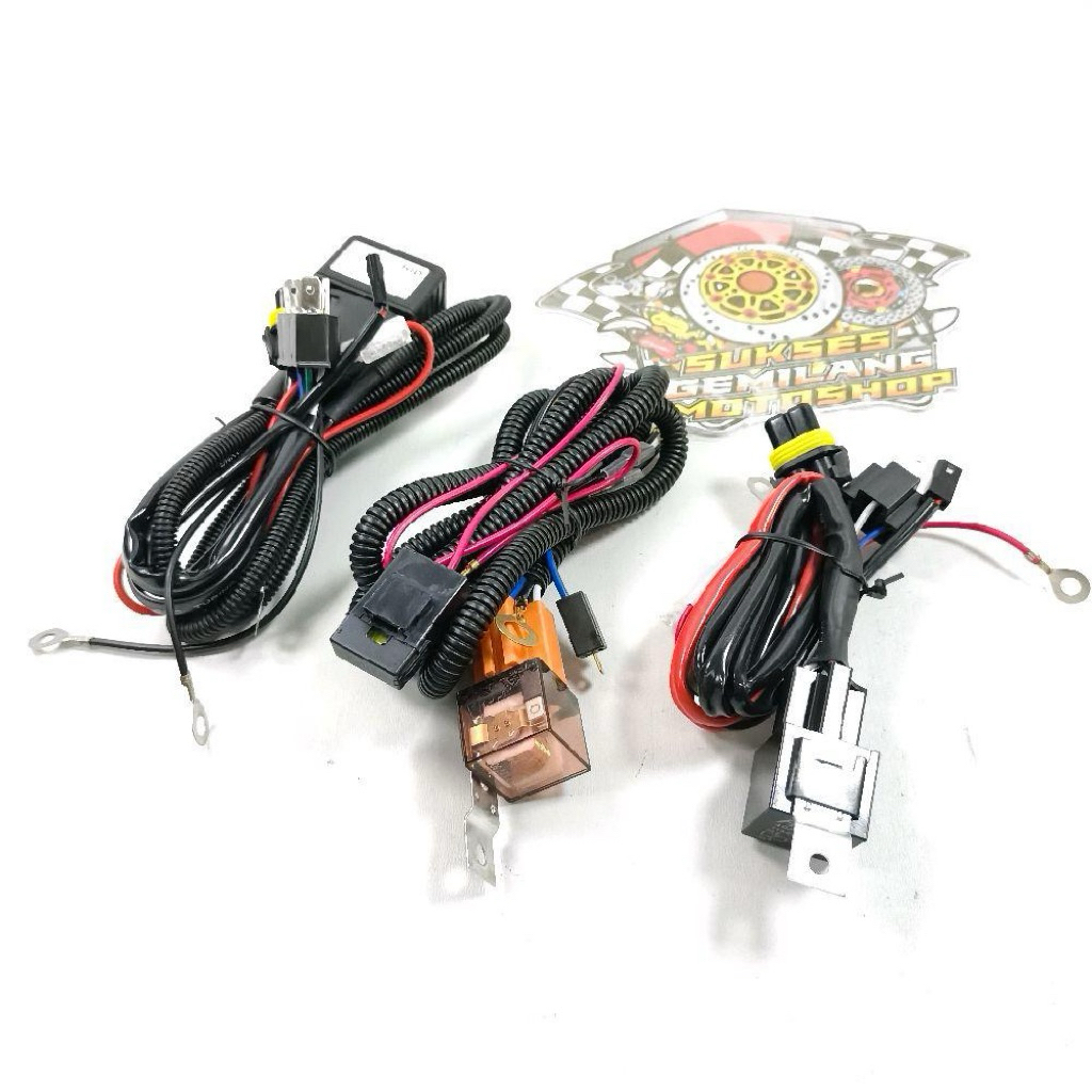KABEL RELAY KLAKSON MOTOR MOBIL KABEL RELAY LAMPU MOBIL MOTOR H4 PROYEKTOR 1 LAMPU / 2 LAMPU