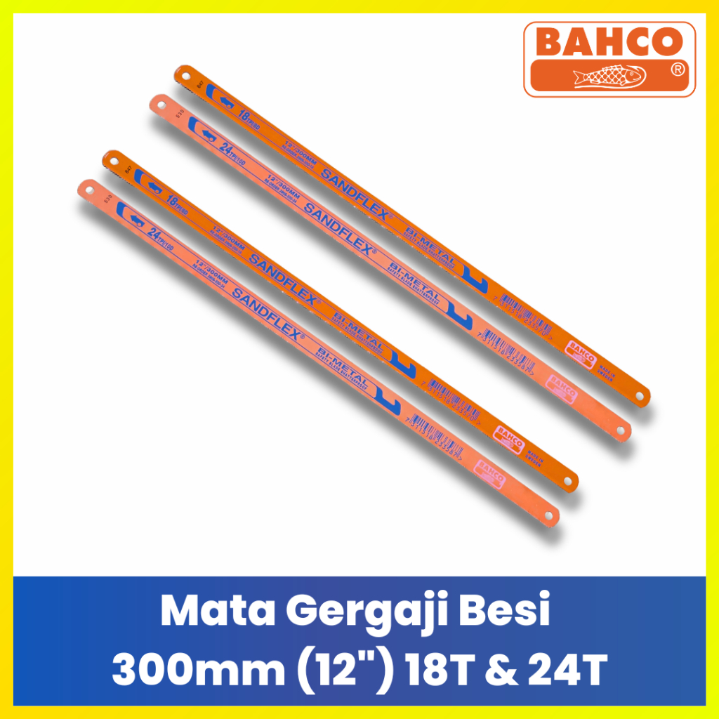 BAHCO 1Mata Gergaji Besi 2 Inch 18T 24T Perontok Besi Baja Stainless Steel