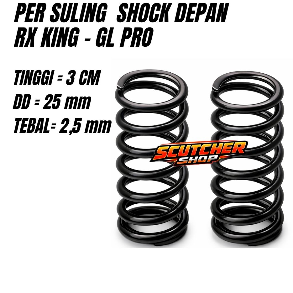 per rebound sambungan suling shock depan rx king Gl pro Tinggi 3 cm