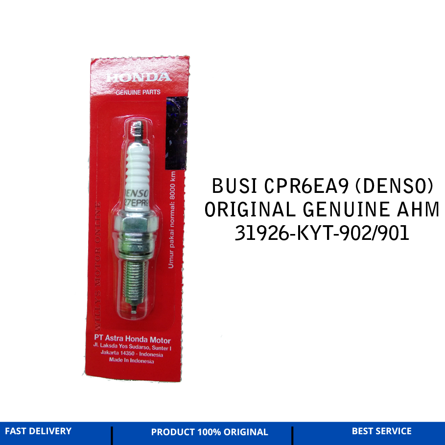 Busi CPR6EA9 U27EPR-9 31926-KYT-902 ASLI GENUINE AHM
