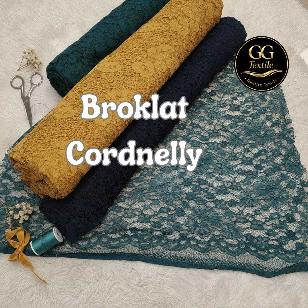 [BROKAT TERLARIS] KAIN BROCAD BROKAT CORDNELLY - LACE - ORIGINAL GRADE A - Lebar 1.5 Meter