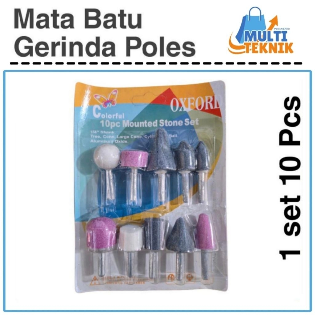 OXFORD Batu Osco 10 Pcs Mata Gerinda Set Bor Tuner Asah Poles Mini 6mm 10PcsBlender Las Karbit Gloor