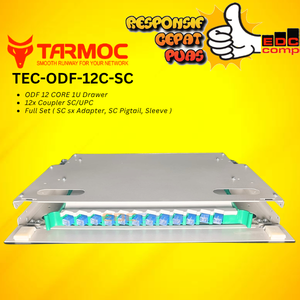 Fiber Optic ODF/OTB 12 Core SC Lengkap Rackmount | ODF 12C SC