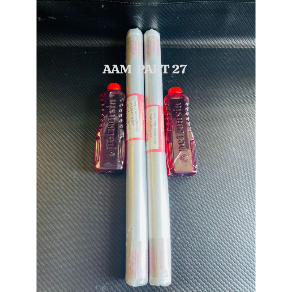 As shock depan sepasang KPH+Oli shock Honda Supra x 125 old, karisma/Kirana