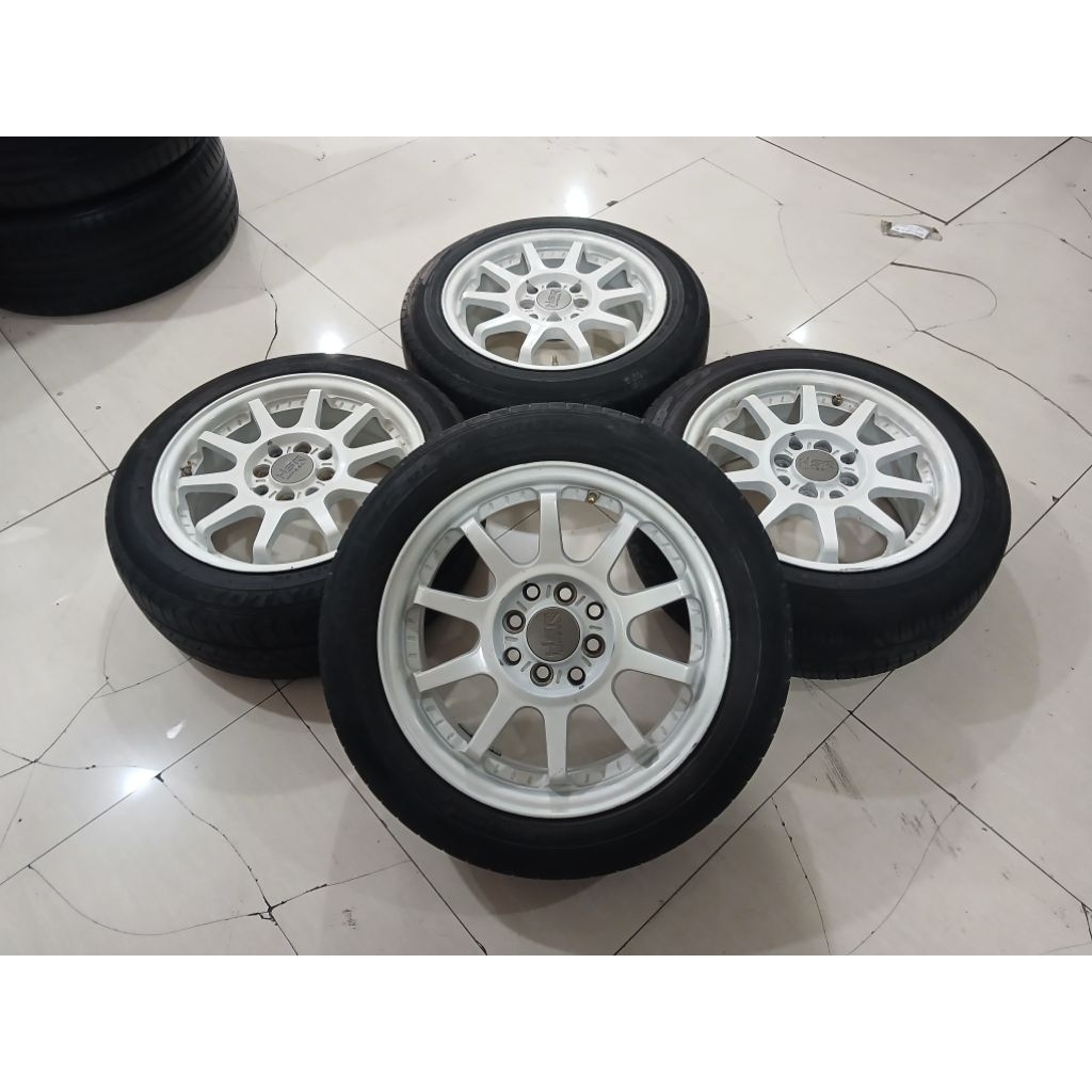 Velg Bekas Hsr GYMKANA ring 15X6,5 PCD 4X100/114 ET 42 BAN 185 60 15 DUNLOP