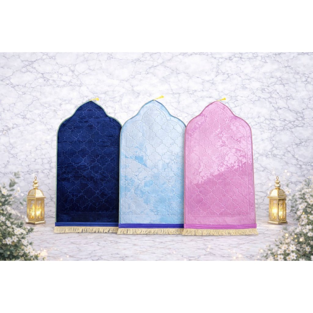 sajadah kubah sajadah tebal polos turkey antislip kerucut bahan lembut