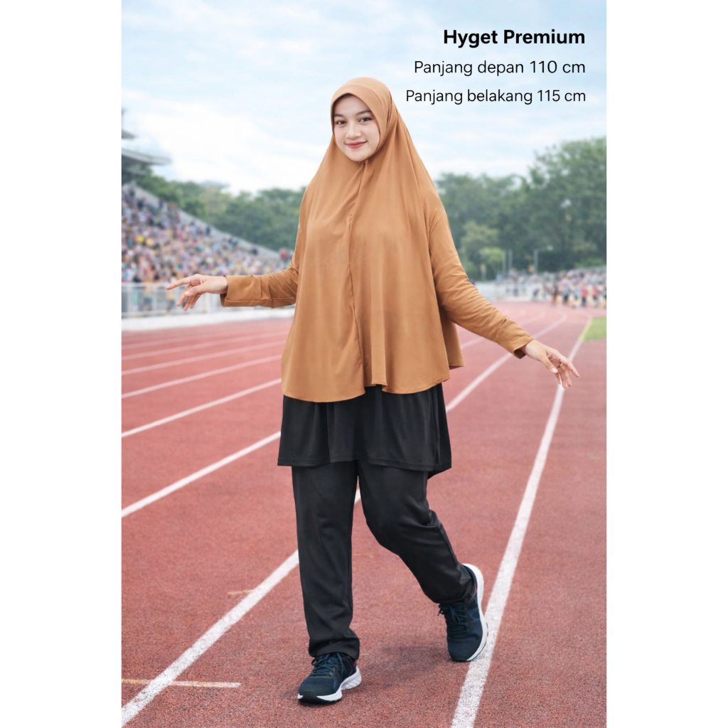 Rompi Instan Hijab Sport Kerudung Olahraga Syari Lengan Panjang