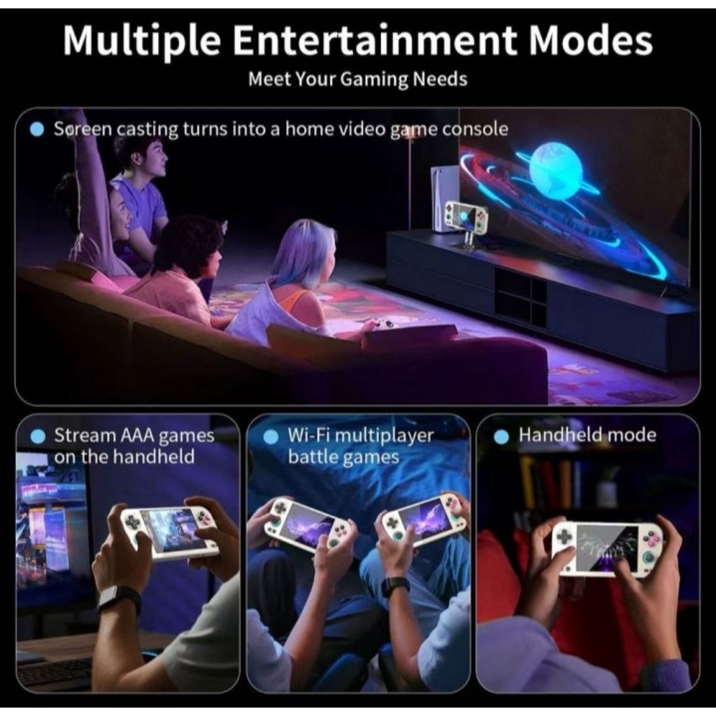 ANBERNIC RG476H 8GB 256GB Handheld Game Console Android 13 4.7 Inch Touchscreen 120Hz Portable Retro