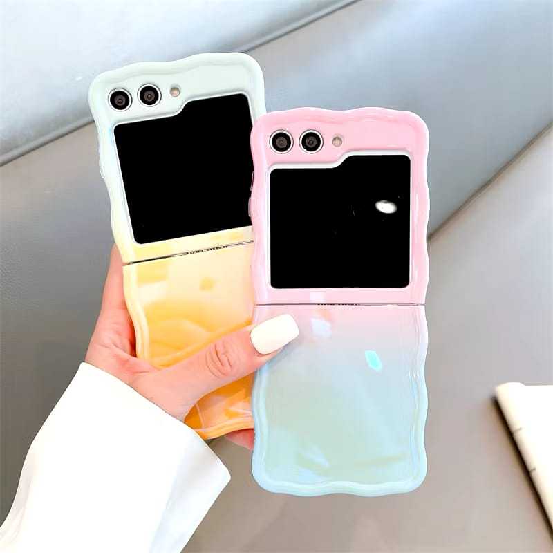 softcase compatible Samsung Galaxy Z Flip 3 4 5 6 Case Aesthetic Sunset Wave Softcase Casing HP Lucu