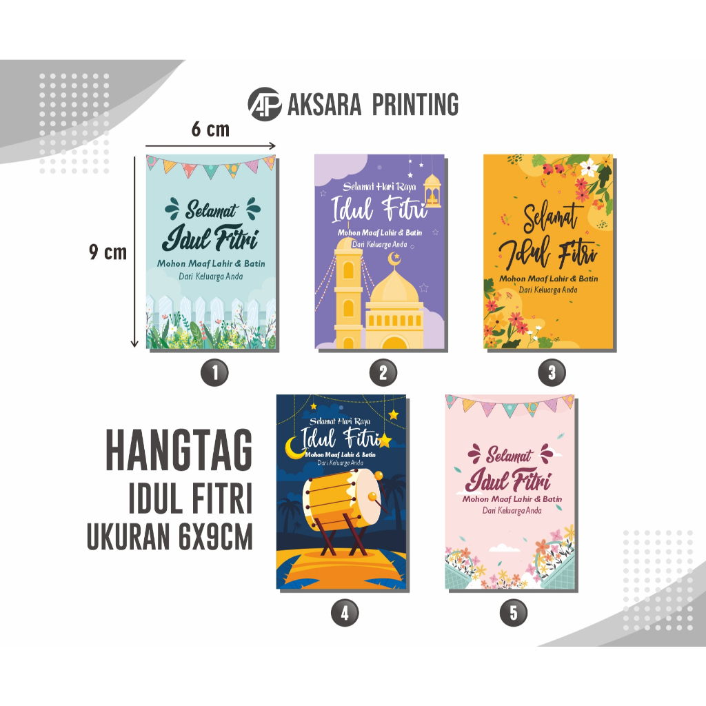 BISA CUSTOM NAMA/ KALIMAT UCAPAN Hang tag lebaran hang tag idul fitri hang tag ramadhan label tag pa