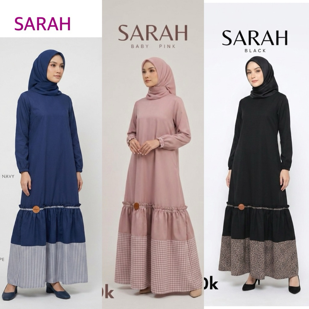 Sarah Dress By Zisheeri | Gamis Zisheeri Terbaru | Gamis Katun Kekinian | Sarah Dusty Pink By Zishee