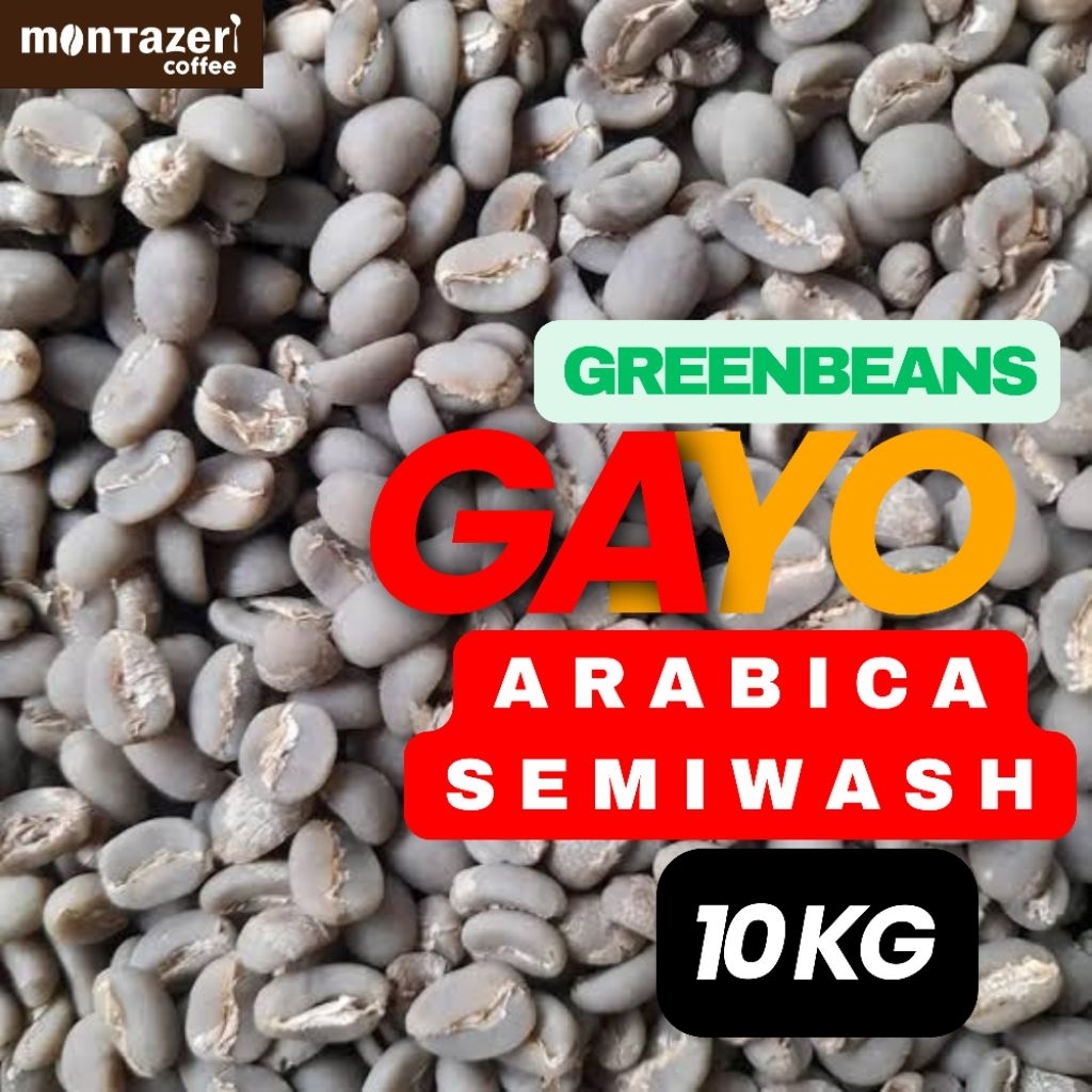 Kopi Gayo Arabika Semiwash 10kg Biji Kopi Mentah Green Bean Coffee Aceh Gayo High Quality Grade 1 Si