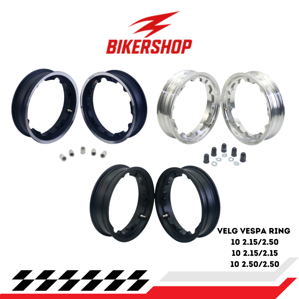 VELG VESPA R-10 X 2.50/2.50 10 X 2.15/2.15  10 X 2.15/2.50 SCARLET RACING