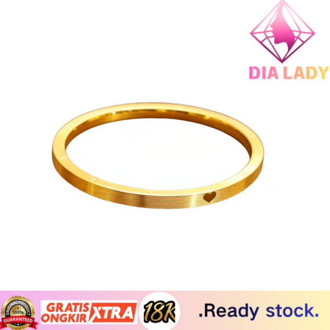 Gelang emas wanita Gelang Emas Motif Hati Minimalis - Perhiasan Emas Mewah untuk Wanita Gelang Perhi