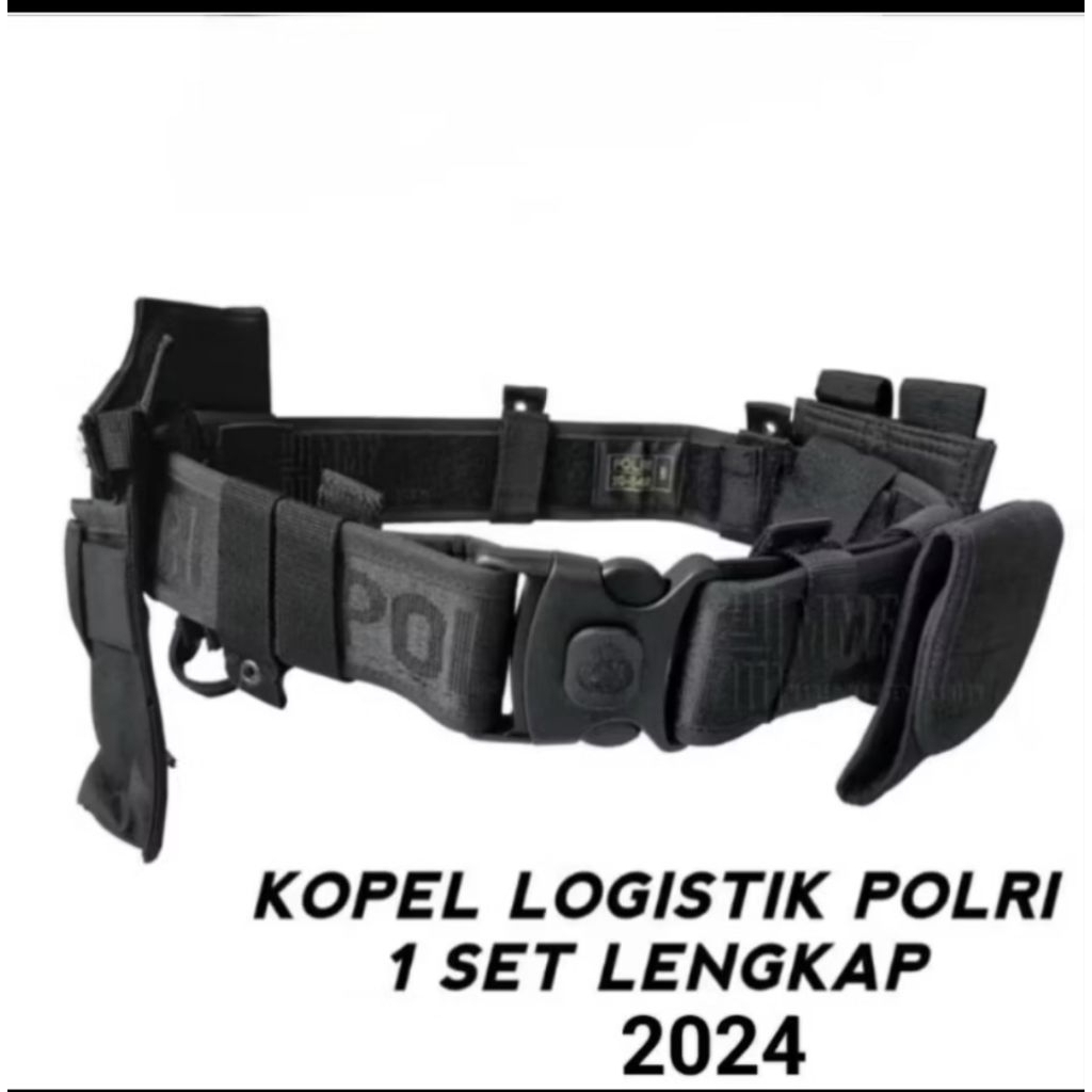 Kopel Logistik Jatah Polri 1 Set Lengkap / Kopel PDL Polisi Original Pembagian / Sabuk Taktikal Brim