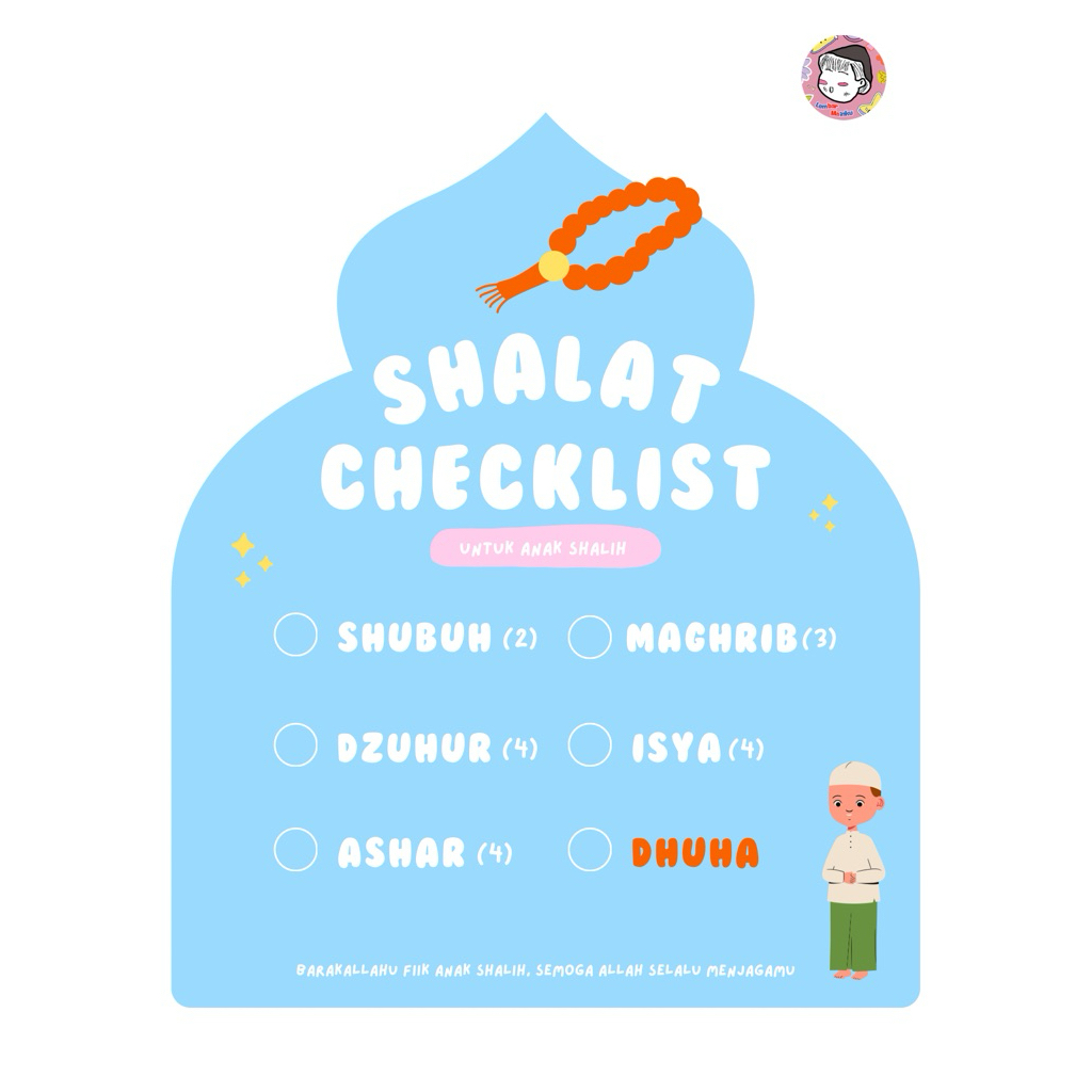 Sholat Checklist - Sholat Checklist - Lembar Mainku - Mainan Edukasi Anak