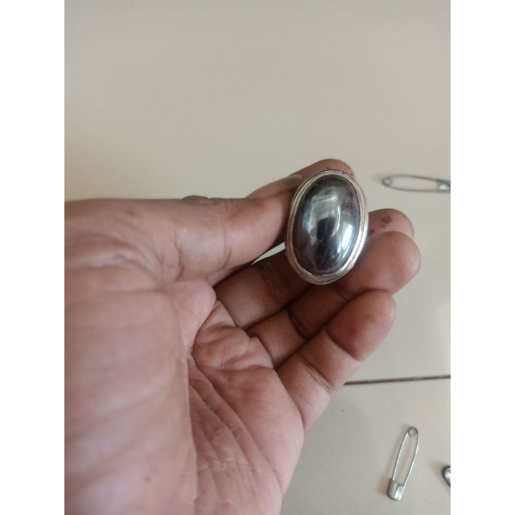 cincin batu badar besi kursani jari 8
