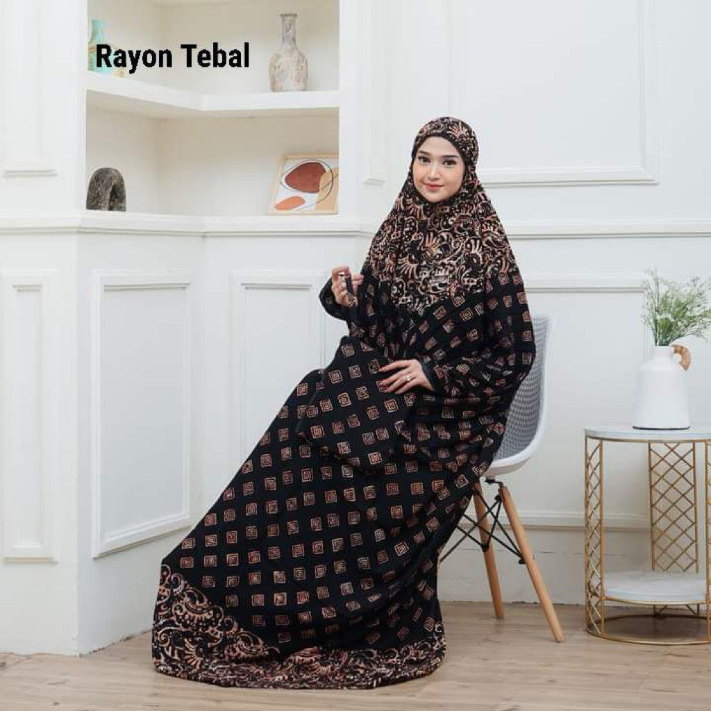 MUKENA TERUSAN RAYON JUMBO BATIK CAP PEKALONGAN