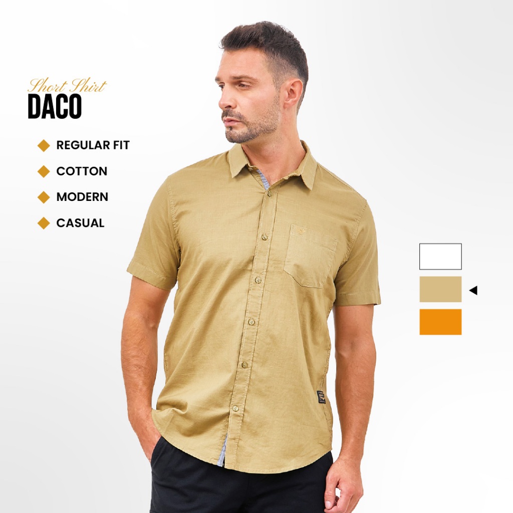 Emba Classic - Daco Kemeja Pria Lengan Pendek Regular Fit