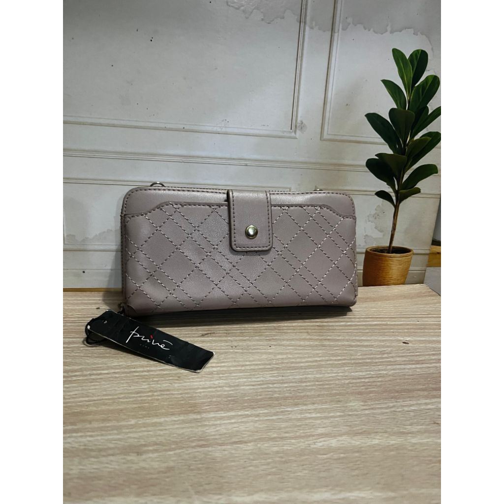 [NEW] PRIVE ROMA - Dompet panjang wanita untuk menyimpan uang, kartu,dll- fashion bordir