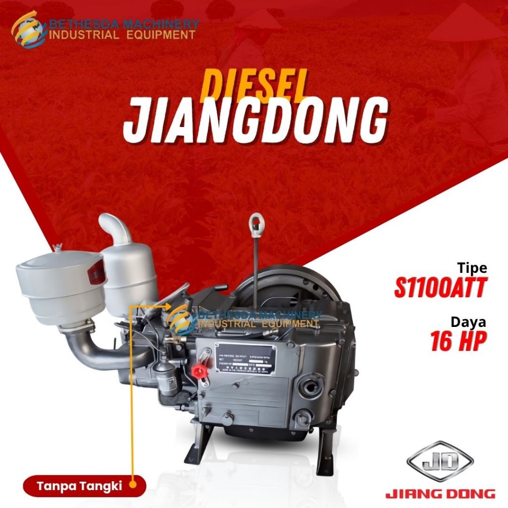 JIANGDONG Diesel tanpa tangki 16 Hp S 1100 A TT Diesel 16 PK Serbaguna