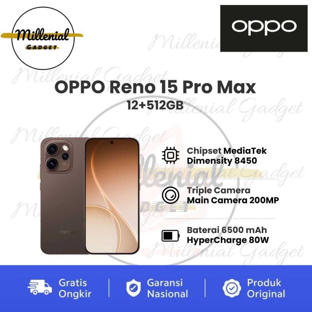 OPPO RENO 15 PRO MAX (12/512) BERGARANSI RESMI OPPO SERVICE CENTER