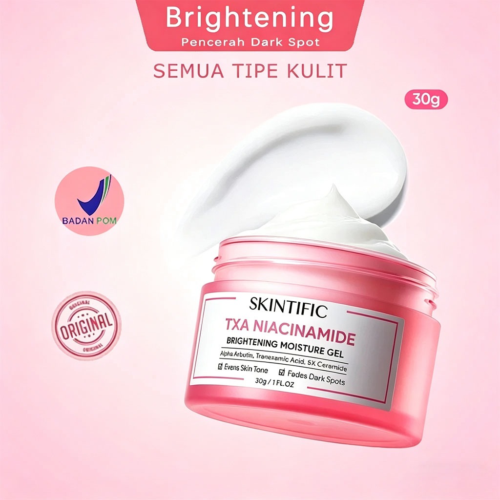 [100% asli] TXA Niacinamide Brightening Moisturizer Gel 30g | Brightening Cream Dark Spot Pelembab Wajah Pencerah