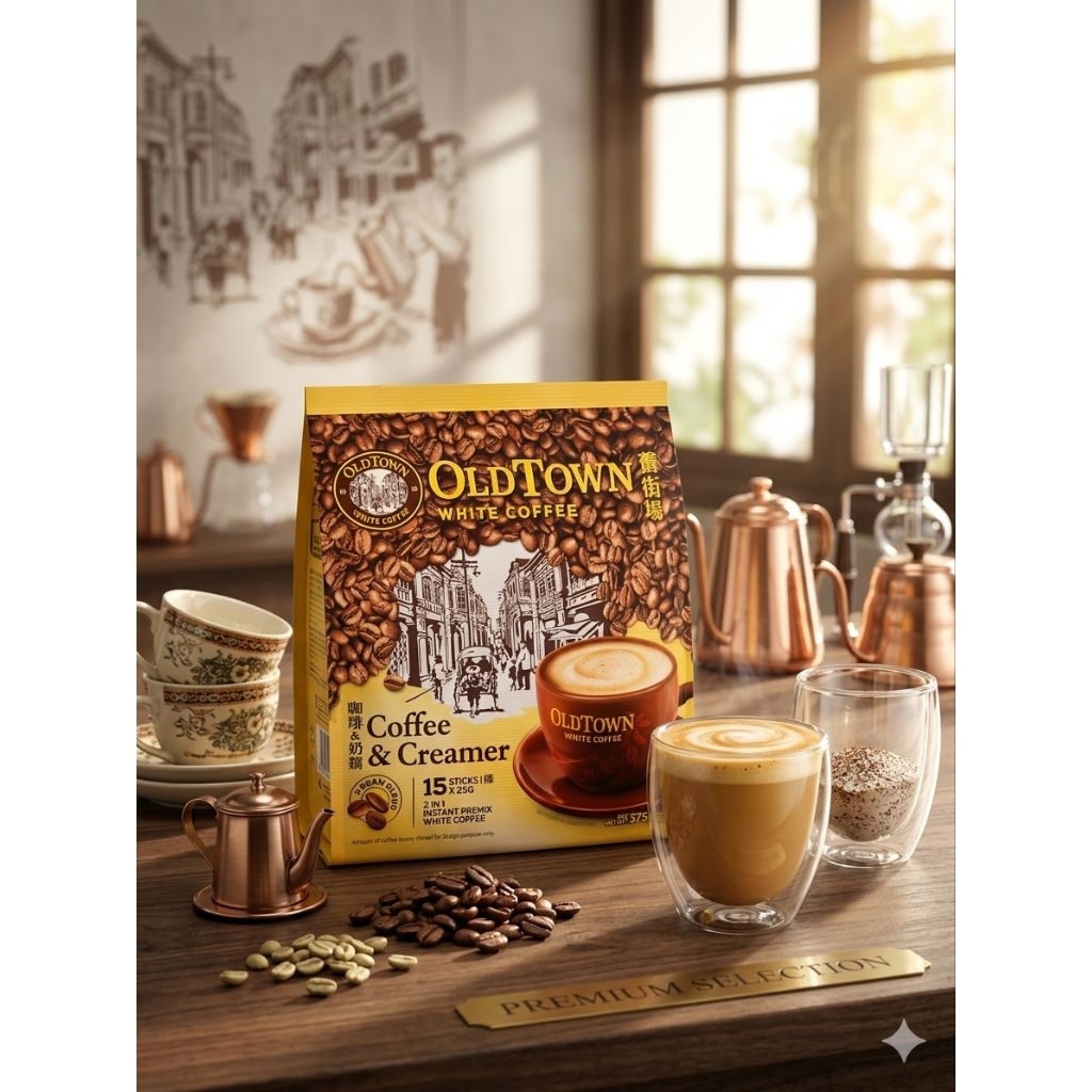 OldTown White Coffee & Creamer Original Malaysia 15Sticks x 25Gram