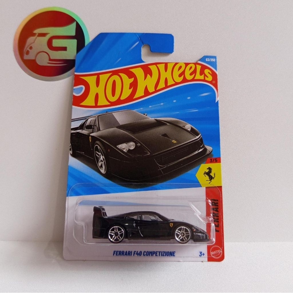 Hot Wheels Ferrari F40 Competizione Hitam Silver - Hotwheels