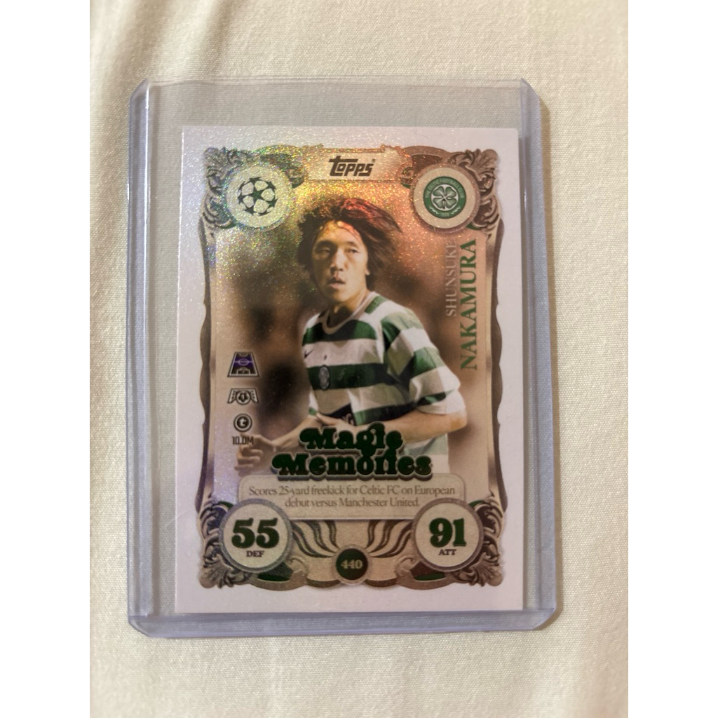 kartu topps match attax magic memories shunsuke nakamura celtic fc