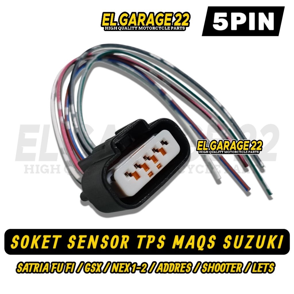SOKET TPS MAQS 5 PIN SUZUKI - Kabel soket MAQS Suzuki Satria Fu 150 FI GSX NEX 1-2 ADRESS SHOOTER LE