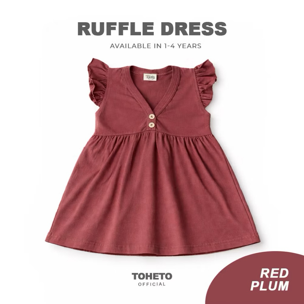 Toheto - Dress Anak Lengan Ruffle