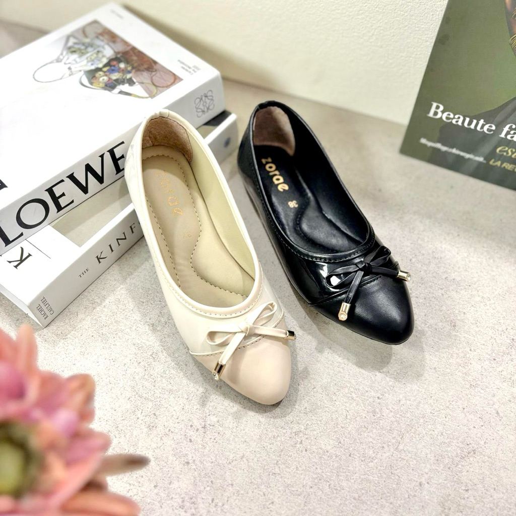 ZORAE - SEPATU KERJA FLAT SHOES PITA WANITA INSOLE EMPUK