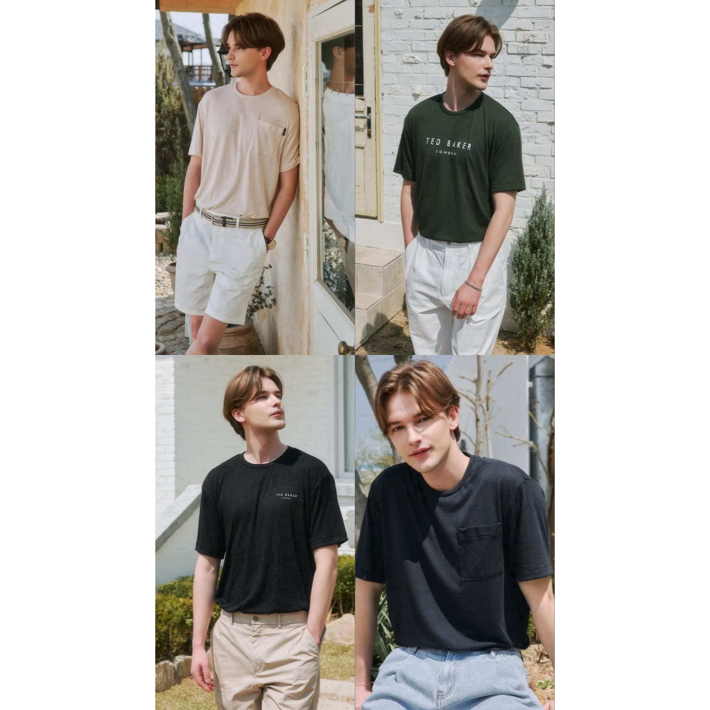 [PO KOREA] TED BARKER MAN ESSENTIAL LINEN TSHIRT