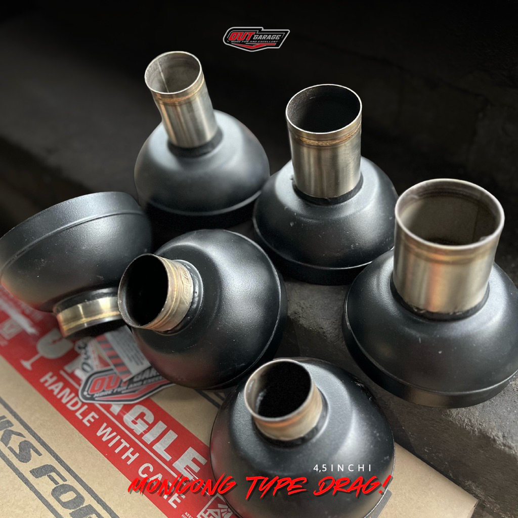 (DRAG SERIES) Moncong Corong Tutup knalpot type Drag Series untuk Knalpot Standar Bobokan Kondoman S