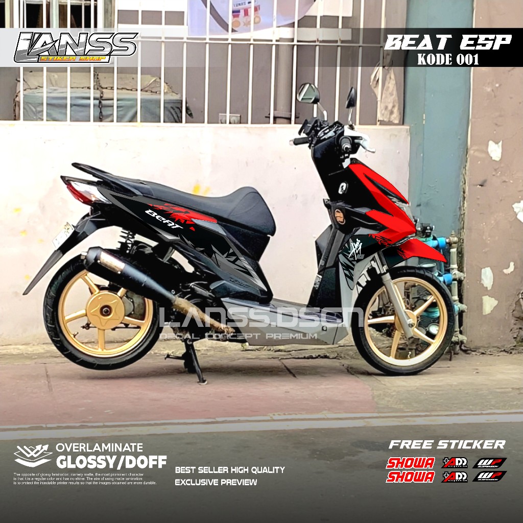 (COD) TERBARU Decal Sticker Honda Beat ESP 2014 2016 TERBARU Decal Sticker Honda Beat Full body - St