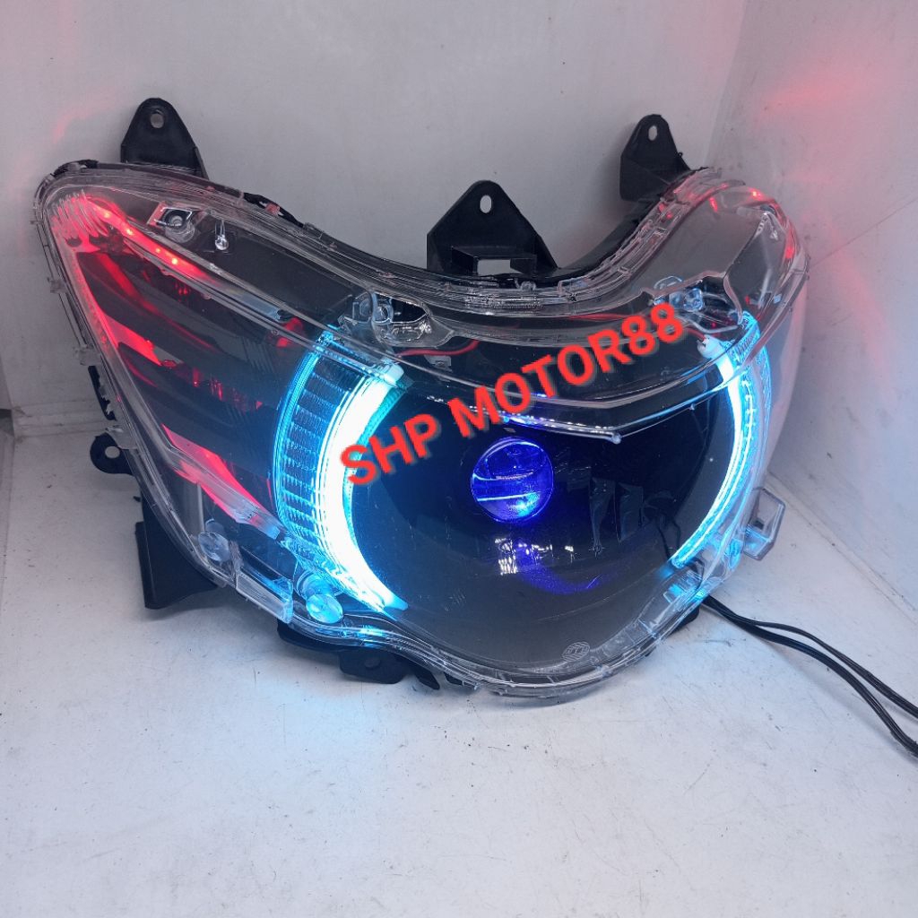 REFLEKTOR LAMPU DEPAN SOUL GT115 XEON GT 125 LAMPU H4 PLUS DOUBLE ALIS FULLSET
