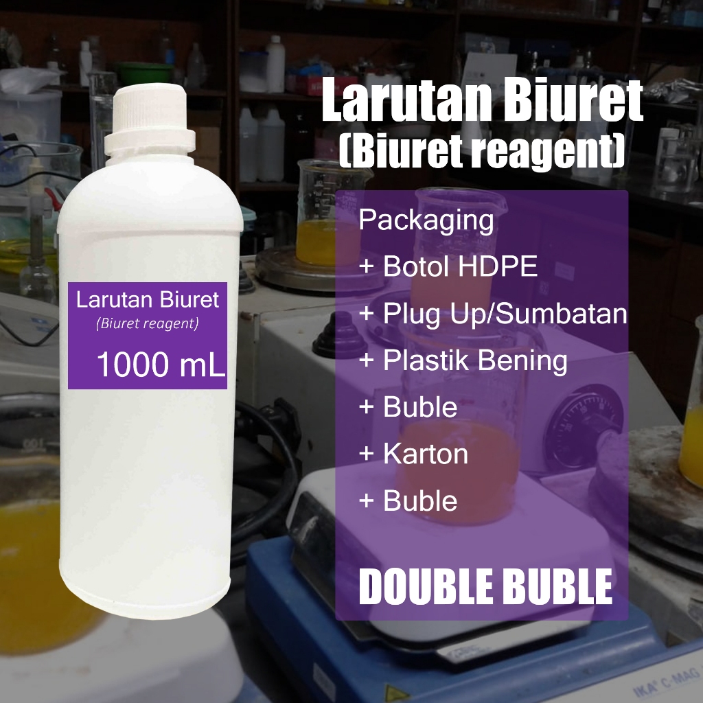 Larutan Biuret 1000 ml/ Reagen Biuret/ Biuret reagent / Larutan Uji Protein 1000ml